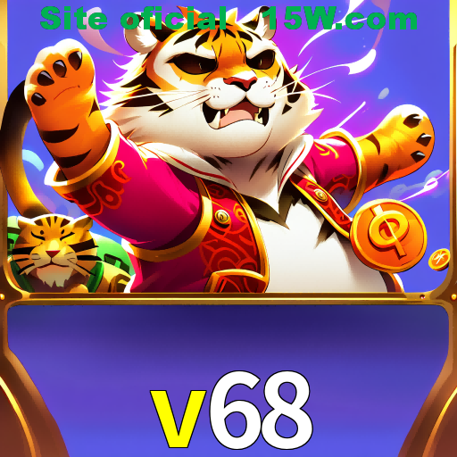 Imagem promocional da v68 mostrando a plataforma e suas vantagens