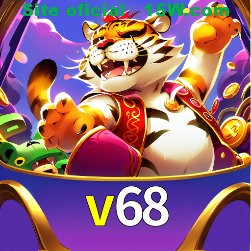 Imagem promocional da v68 mostrando a plataforma e suas vantagens